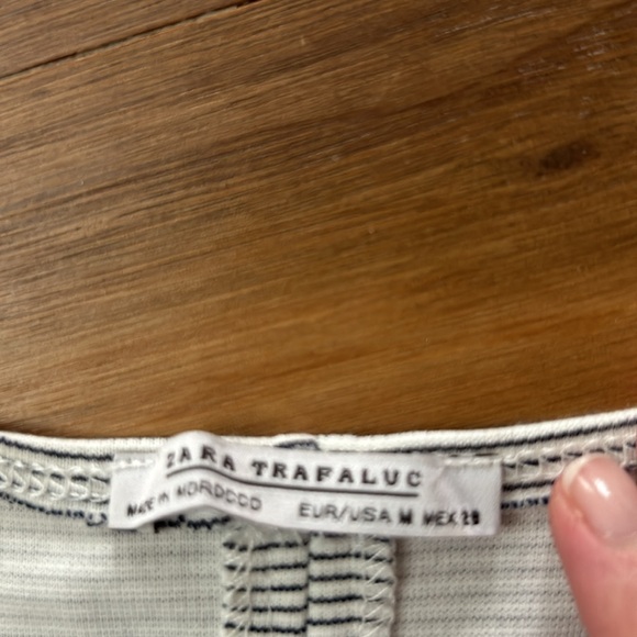 Zara Cotton Midi Dresses Size S Green or M in White Stripe! - Picture 3 of 4